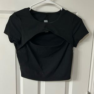 Women’s black cut tee